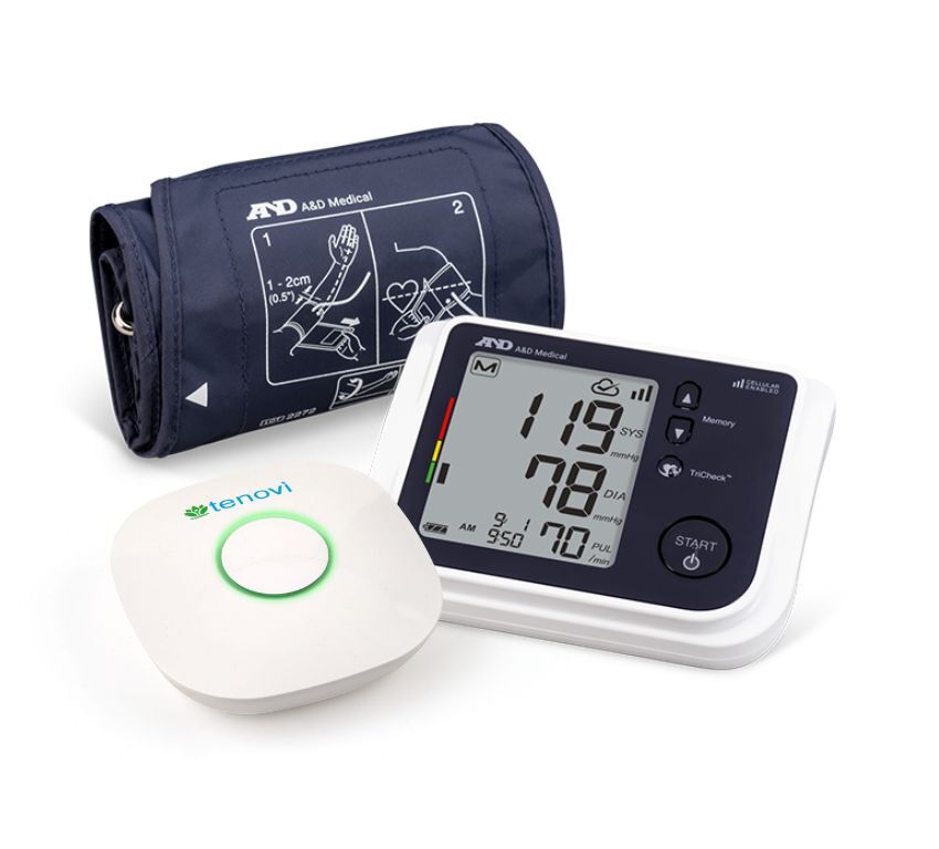 A&D Blood Pressure device and tenovi cellular hub